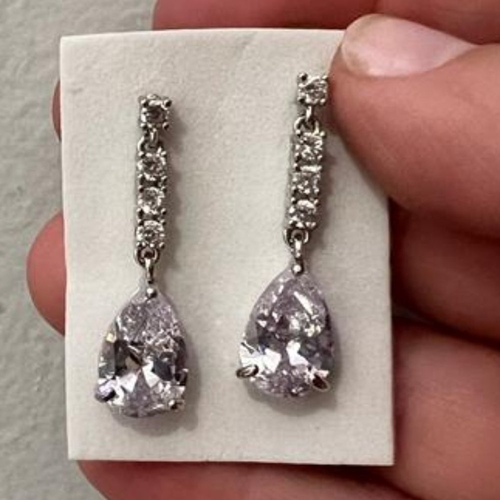 Long teardrop earrings - perfect for bridal jewelry